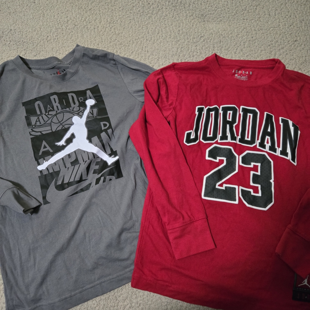 Jordan Red Long-Sleeve Tee with Bold 23 Graphic